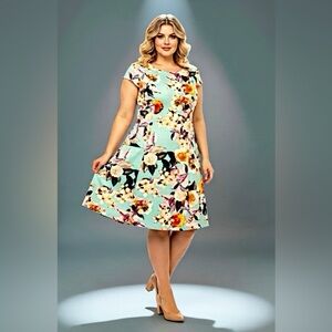 NEW! Worthington Multicolor Floral Midi Dress